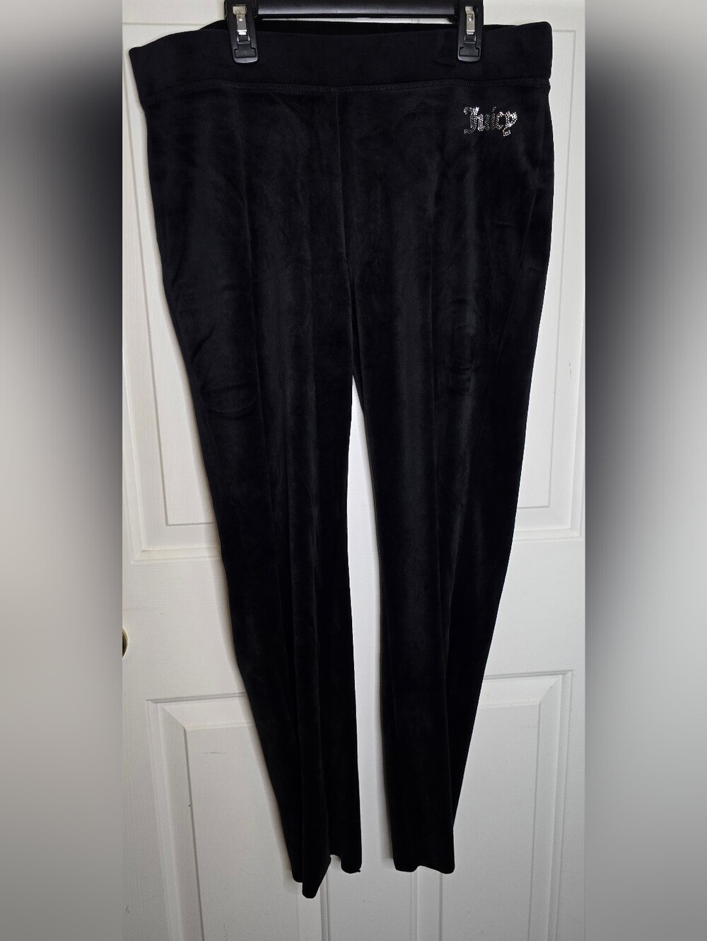 Juicy Couture Black velour track pants Sz M